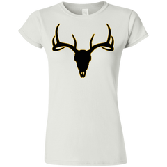 Buck Head Deer Skull G640L Gildan Softstyle Ladies' T-Shirt