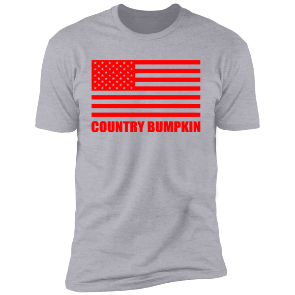 "Country Bumpkin" Red American Flag Premium Short Sleeve T-Shirt