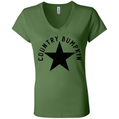 Country Bumpkin Distressed Star B6005 Ladies' Jersey V-Neck T-Shirt