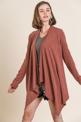 Soft Knit Long Sleeve Open Front Cardigan