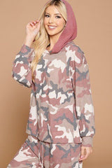 Army Camo French Terry Printed Hoodie