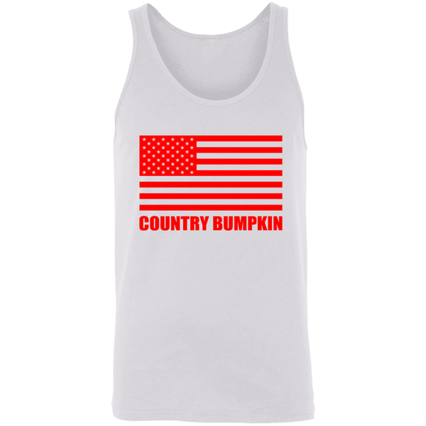 "Country Bumpkin" Red American Flag 3480 Unisex Tank