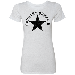 Country Bumpkin Distressed Star NL6710 Ladies' Triblend T-Shirt
