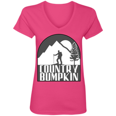 Country Bumpkin Hiker 88VL Ladies' V-Neck T-Shirt