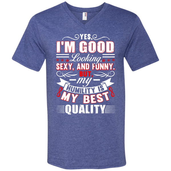 "Humility"  Anvil Men's Printed V-Neck T-Shirt