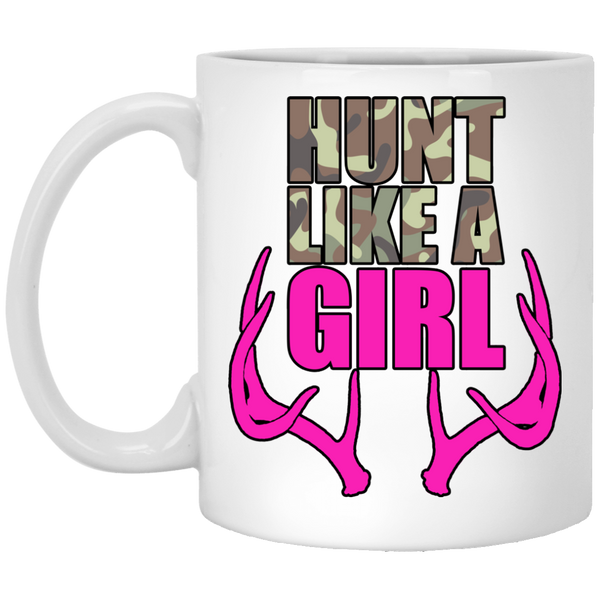 "Hunt Like A Girl" 11oz White Coffee Mug