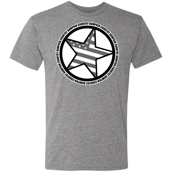 "Country Bumpkin" Diagonal Star with Flag NL6010 Men's Triblend T-Shirt