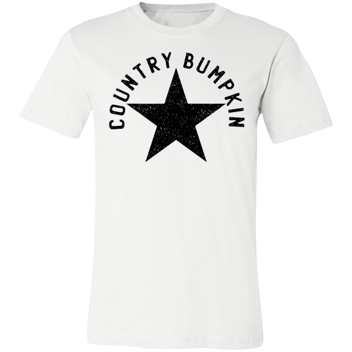Country Bumpkin Distressed Star 3001C Unisex Jersey Short-Sleeve T-Shirt