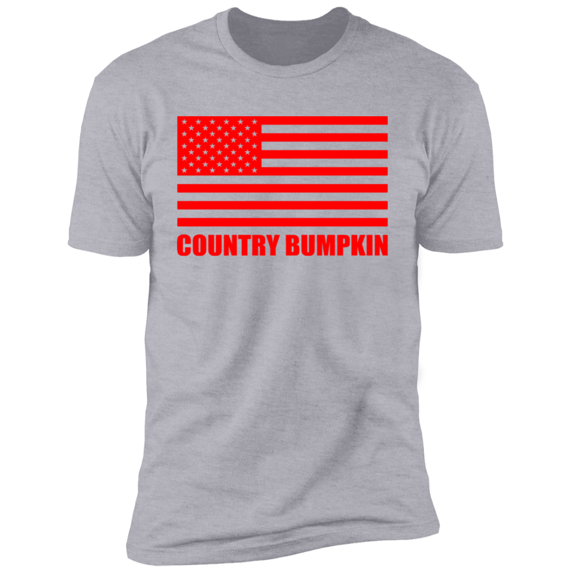 "Country Bumpkin" Red American Flag Premium Short Sleeve T-Shirt