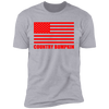 "Country Bumpkin" Red American Flag Premium Short Sleeve T-Shirt