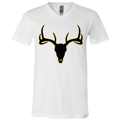 Buck Head Deer Skull 3005 Bella + Canvas Unisex Jersey SS V-Neck T-Shirt