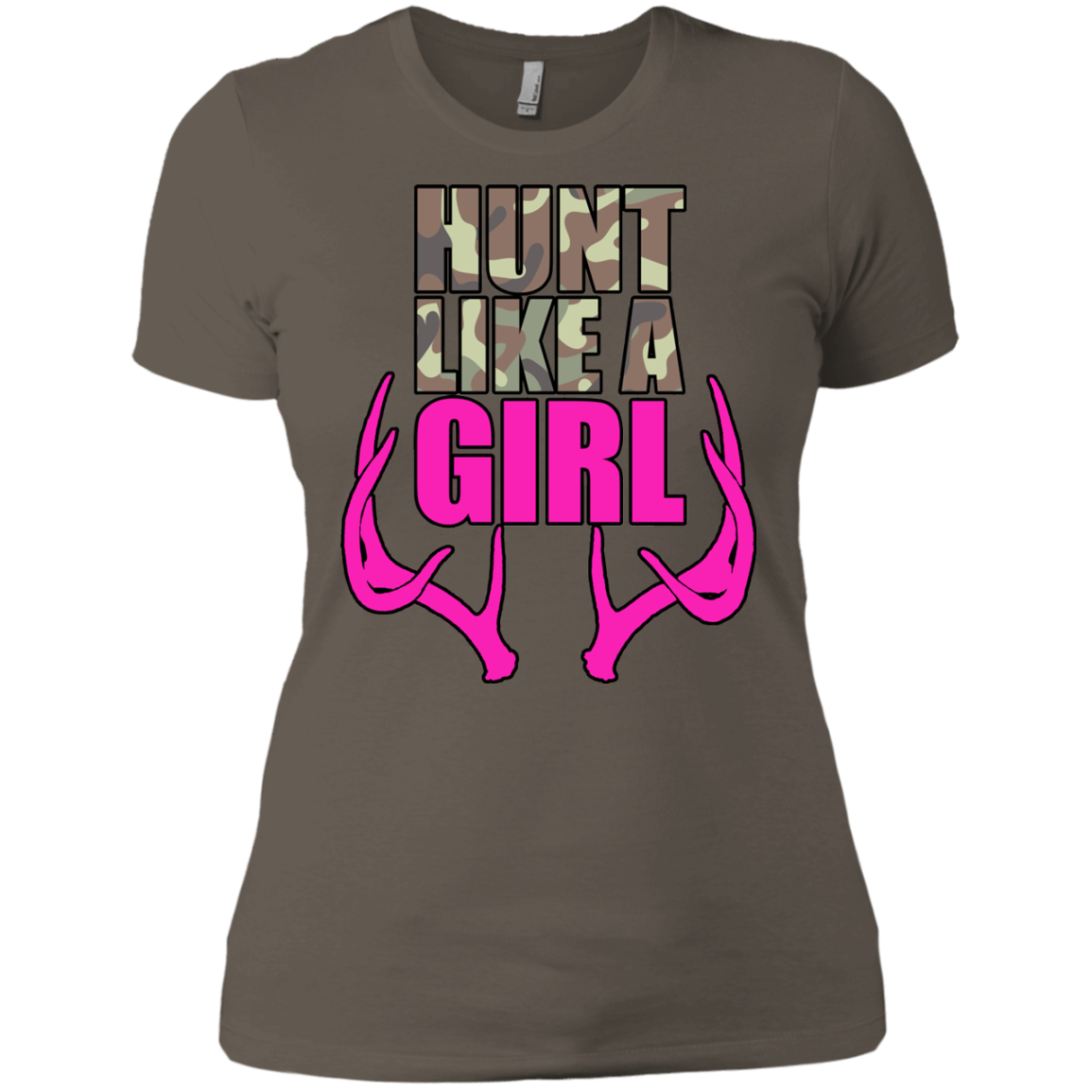 "Hunt Like A Girl" Next Level Ladies' Boyfriend T-Shirt