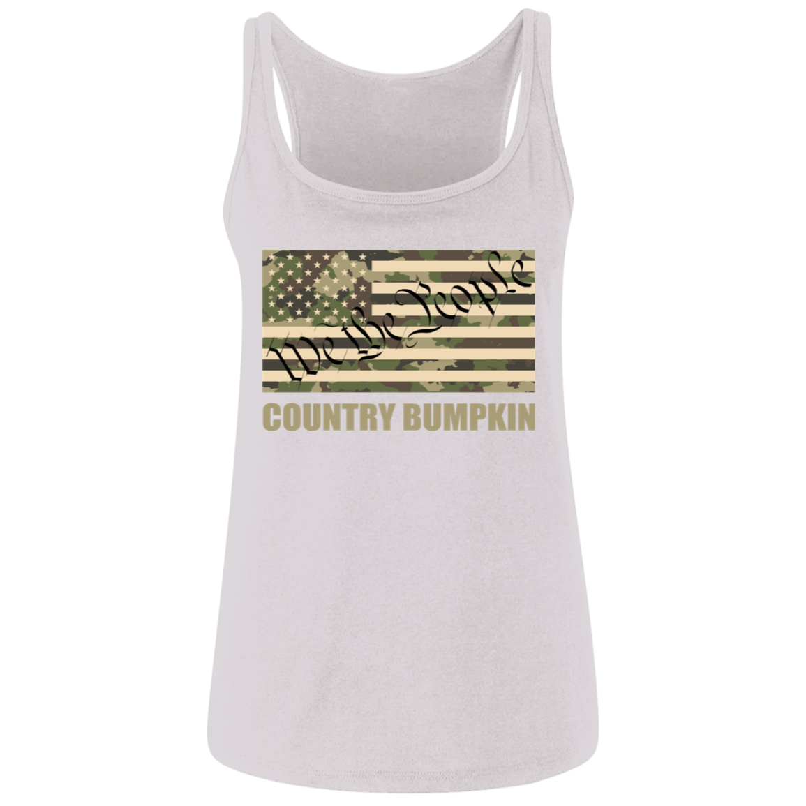 Country Bumpkin "We The People" Camo Flag Ladies' Relaxed Jersey Tank