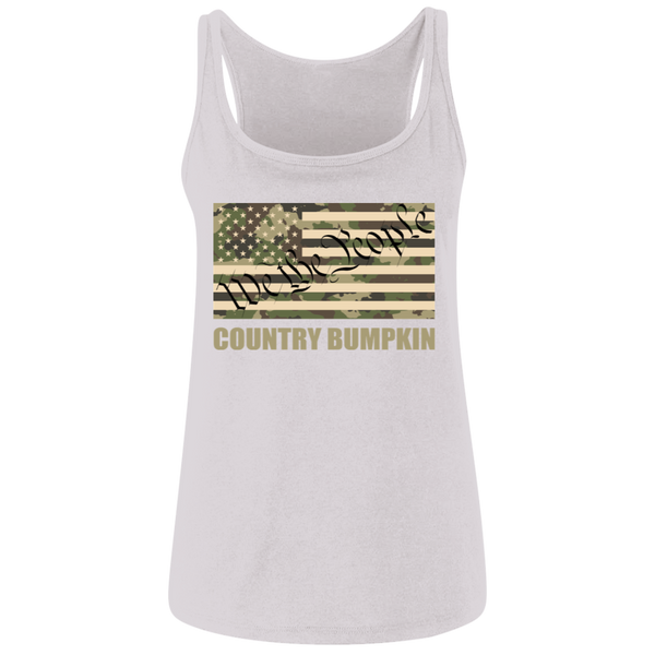 Country Bumpkin "We The People" Camo Flag Ladies' Relaxed Jersey Tank
