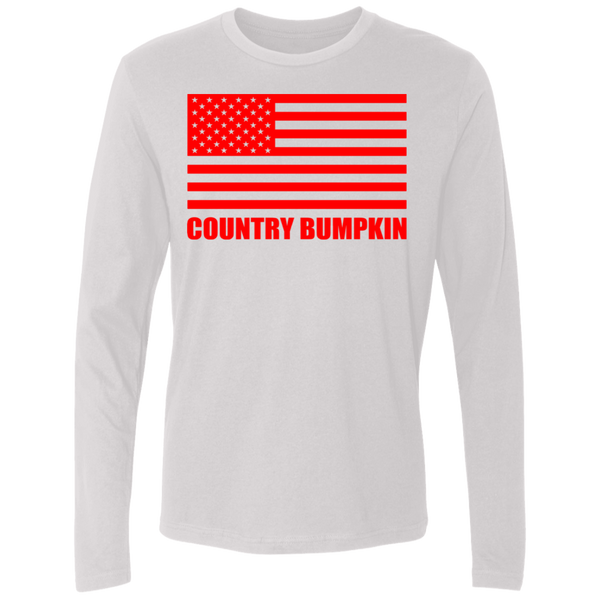 "Country Bumpkin" Red American Flag NL3601 Men's Premium LS