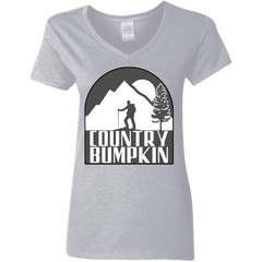 Country Bumpkin Hiker G500VL Ladies' 5.3 oz. V-Neck T-Shirt