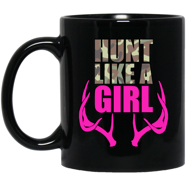 "Hunt Like A Girl" 11oz Black Coffee Mug