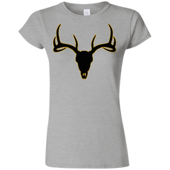 Buck Head Deer Skull G640L Gildan Softstyle Ladies' T-Shirt