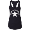 Country Bumpkin White Distressed Star Ladies Ideal Racerback Tank