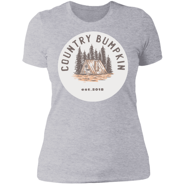 "Country Bumpkin" Cottage Est 2018 NL3900 Ladies' Boyfriend T-Shirt