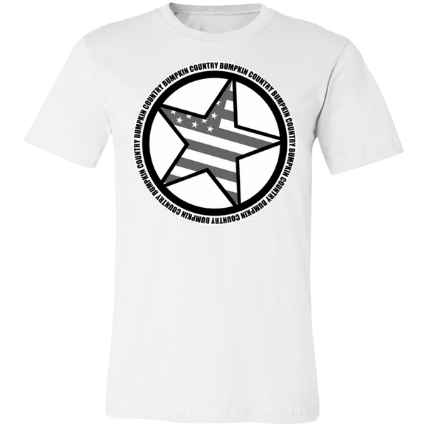 "Country Bumpkin" Diagonal Star with Flag 3001C Unisex Jersey Short-Sleeve T-Shirt