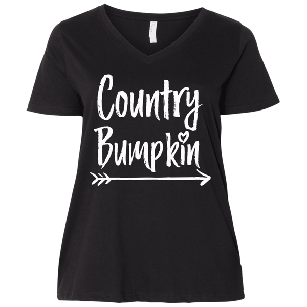 Country Bumpkin Ladies' Curvy V-Neck T-Shirt