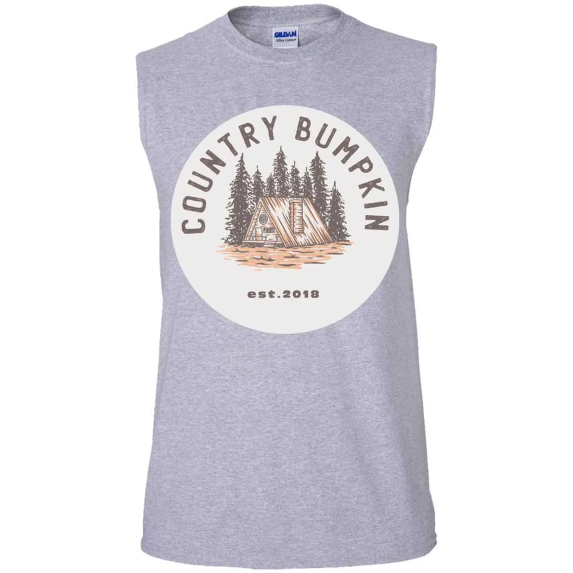 "Country Bumpkin" Cottage Est 2018 muscle shirt