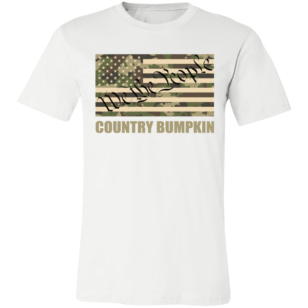 Country Bumpkin "We The People" Camo Flag Unisex Jersey Short-Sleeve T-Shirt