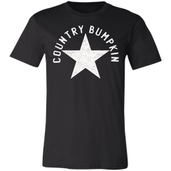 Country Bumpkin White Distressed Star Unisex Jersey Short-Sleeve T-Shirt