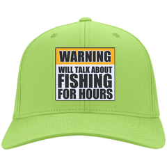 Will Talk About Fishing For Hours Personalized Twill Cap