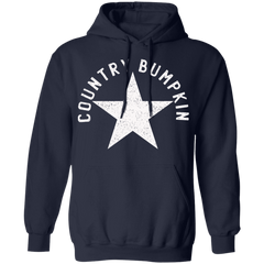 Country Bumpkin White Distressed Star Pullover Hoodie