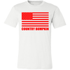 "Country Bumpkin" Red American Flag 3001C Unisex Jersey Short-Sleeve T-Shirt