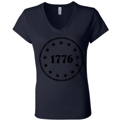 Country Bumpkin 13 stars 1776 B6005 Ladies' Jersey V-Neck T-Shirt