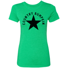 Country Bumpkin Distressed Star NL6710 Ladies' Triblend T-Shirt