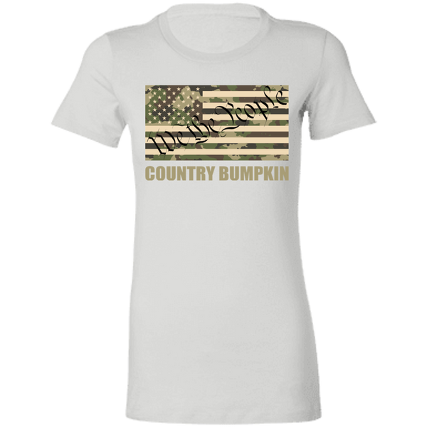 Country Bumpkin "We The People" Camo Flag Ladies' Favorite T-Shirt