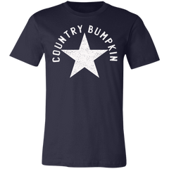 Country Bumpkin White Distressed Star Unisex Jersey Short-Sleeve T-Shirt