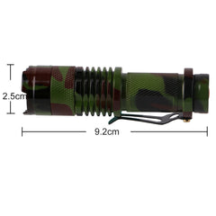 Camo EDC Mini LED Zoomable Handheld Flashlight